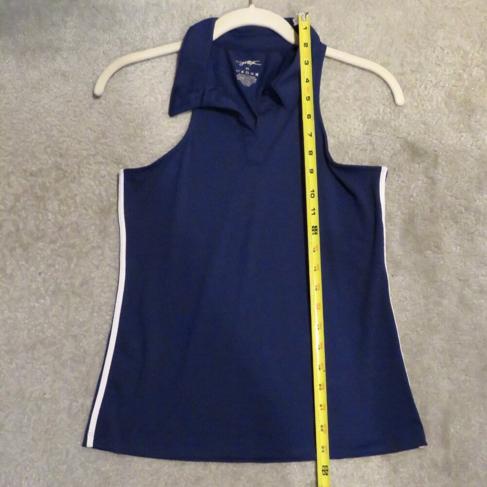 Gottex Studio Navy Tennis Golf Polo Shirt Top XS